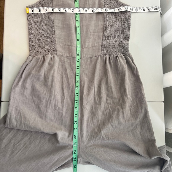 Sweet Salt Womens Small Smocked Tie Strap Wide Leg Jumpsuit Gray Clean Girl - Picture 13 of 14